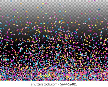 Confetti background. Holiday vector. Celebration, birthday, festival, winning or carnival concept. Colorful confetti pieces illustration for web design, creative projects or printed products.