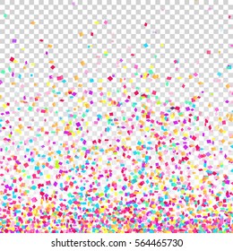 Confetti background. Holiday vector. Celebration, festival, winning or carnival concept. Colorful confetti pieces illustration for web design, creative projects or printed products.