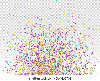 Confetti background. Holiday vector. Celebration, birthday, festival, winning or carnival concept. Colorful confetti pieces illustration for web design, creative projects or printed products.