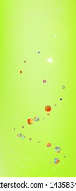 Confetti. Background modern.  Colorful clean abstraction. Lime color theme.