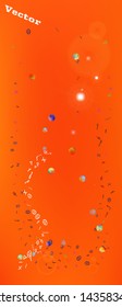 Confetti. Background modern.  Colorful clean abstraction. Orange red theme.