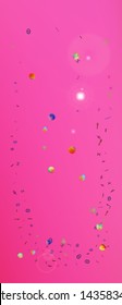Confetti. Background modern.  Colorful clean abstraction. Pink colored theme.