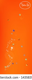 Confetti. Background modern.  Colorful clean abstraction. Orange red theme.
