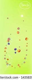 Confetti. Background modern.  Colorful clean abstraction. Lime color theme.