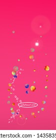 Confetti. Background modern.  Colorful clean abstraction. Magenta color theme.