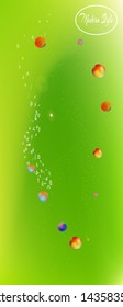 Confetti. Background modern.  Colorful clean abstraction. Green colored theme.