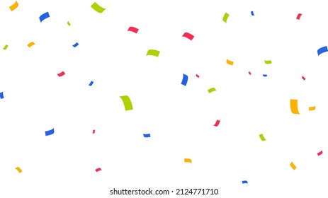 Confetti background. Party festive colorful fallen confetti pieces. Vector illustration