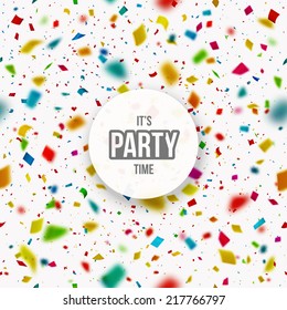 Confetti background, it's party time, eps 10