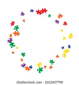 Confetti Background Pattern. Puzzle pieces and big ideas design, vector illustration graphic