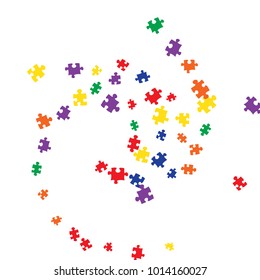 Confetti Background Pattern. Puzzle pieces and big ideas design, vector illustration graphic