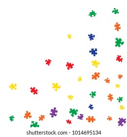 Confetti Background Pattern. Puzzle pieces and big ideas design, vector illustration graphic