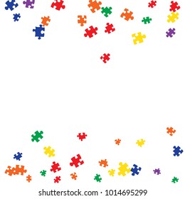 Confetti Background Pattern. Puzzle pieces and big ideas design, vector illustration graphic