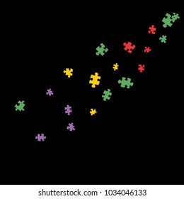 Confetti Background Pattern. Puzzle pieces and big ideas design, vector illustration graphic