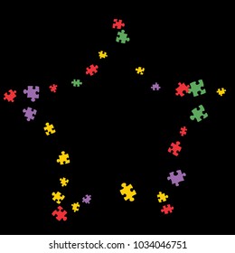 Confetti Background Pattern. Puzzle pieces and big ideas design, vector illustration graphic