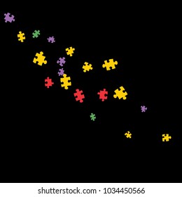 Confetti Background Pattern. Puzzle pieces and big ideas design, vector illustration graphic