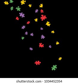 Confetti Background Pattern. Puzzle pieces and big ideas design, vector illustration graphic