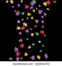 Confetti Background Pattern. Puzzle pieces and big ideas design, vector illustration graphic
