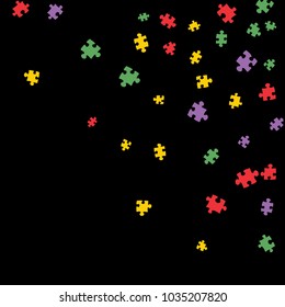 Confetti Background Pattern. Puzzle pieces and big ideas design, vector illustration graphic