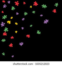 Confetti Background Pattern. Puzzle pieces and big ideas design, vector illustration graphic