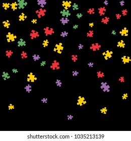 Confetti Background Pattern. Puzzle pieces and big ideas design, vector illustration graphic