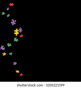Confetti Background Pattern. Puzzle pieces and big ideas design, vector illustration graphic