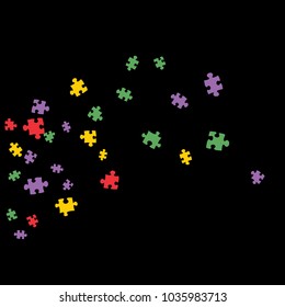 Confetti Background Pattern. Puzzle pieces and big ideas design, vector illustration graphic