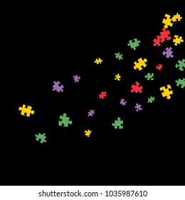 Confetti Background Pattern. Puzzle pieces and big ideas design, vector illustration graphic