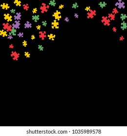 Confetti Background Pattern. Puzzle pieces and big ideas design, vector illustration graphic