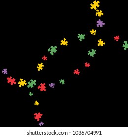 Confetti Background Pattern. Puzzle pieces and big ideas design, vector illustration graphic