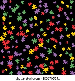 Confetti Background Pattern. Puzzle pieces and big ideas design, vector illustration graphic