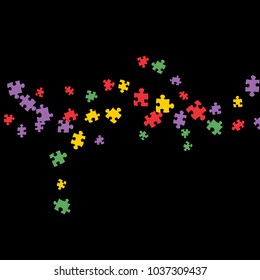 Confetti Background Pattern. Puzzle pieces and big ideas design, vector illustration graphic