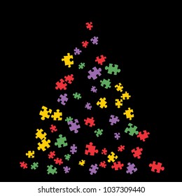 Confetti Background Pattern. Puzzle pieces and big ideas design, vector illustration graphic