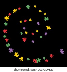 Confetti Background Pattern. Puzzle pieces and big ideas design, vector illustration graphic