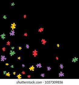 Confetti Background Pattern. Puzzle pieces and big ideas design, vector illustration graphic