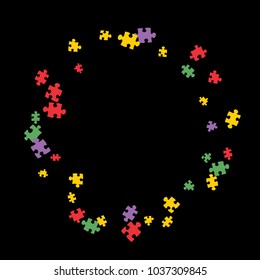 Confetti Background Pattern. Puzzle pieces and big ideas design, vector illustration graphic