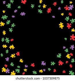 Confetti Background Pattern. Puzzle pieces and big ideas design, vector illustration graphic