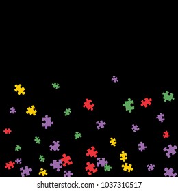 Confetti Background Pattern. Puzzle pieces and big ideas design, vector illustration graphic