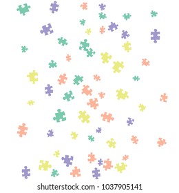 Confetti Background Pattern. Puzzle pieces and big ideas design, vector illustration graphic