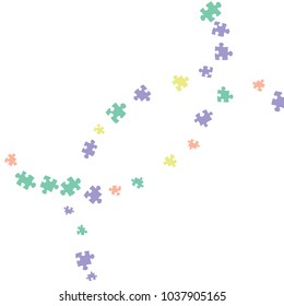 Confetti Background Pattern. Puzzle pieces and big ideas design, vector illustration graphic