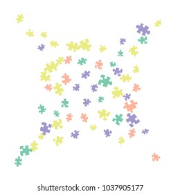 Confetti Background Pattern. Puzzle pieces and big ideas design, vector illustration graphic