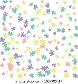 Confetti Background Pattern. Puzzle pieces and big ideas design, vector illustration graphic