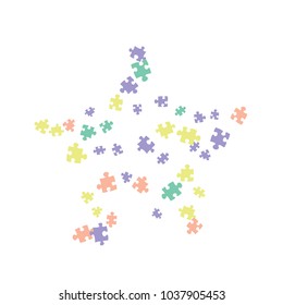Confetti Background Pattern. Puzzle pieces and big ideas design, vector illustration graphic