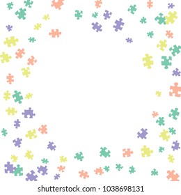 Confetti Background Pattern. Puzzle pieces and big ideas design, vector illustration graphic