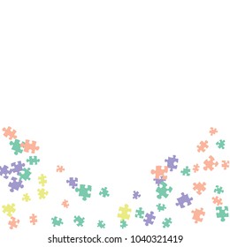 Confetti Background Pattern. Puzzle pieces and big ideas design, vector illustration graphic
