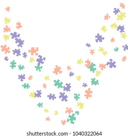Confetti Background Pattern. Puzzle pieces and big ideas design, vector illustration graphic
