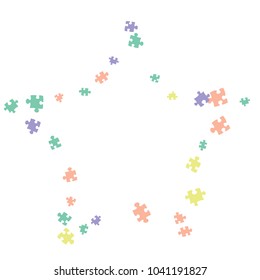 Confetti Background Pattern. Puzzle pieces and big ideas design, vector illustration graphic
