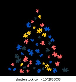 Confetti Background Pattern. Puzzle pieces and big ideas design, vector illustration graphic