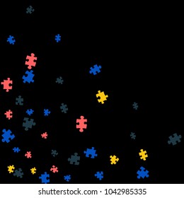 Confetti Background Pattern. Puzzle pieces and big ideas design, vector illustration graphic