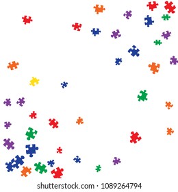 Confetti Background Pattern. Puzzle pieces and big ideas design, vector illustration graphic
