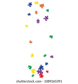 Confetti Background Pattern. Puzzle pieces and big ideas design, vector illustration graphic
